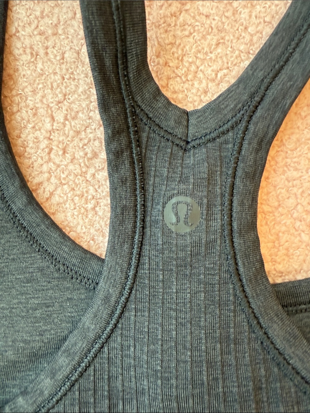 lululemon athletica Black Ribbed Racerback Tank Top - Picture 2 of 4